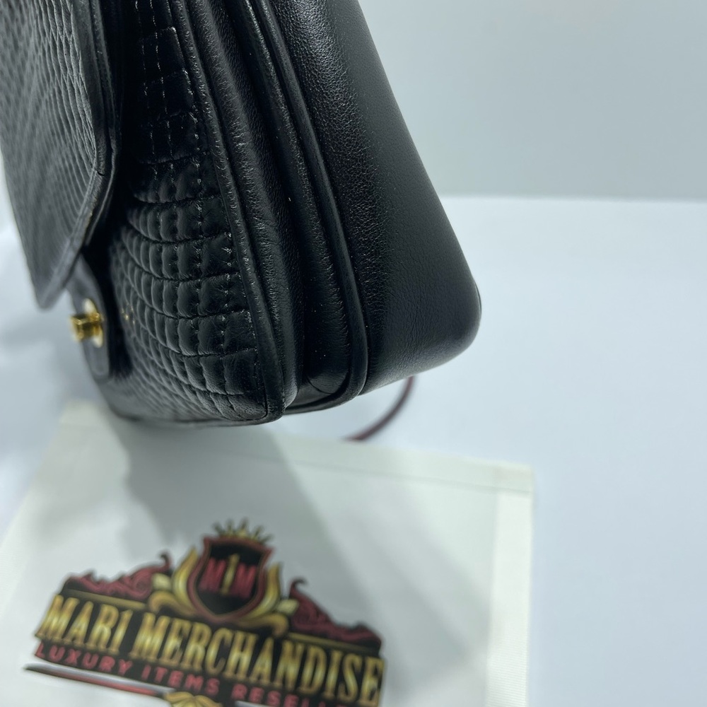 Bally Quilted Leather Shoulder Bag in Black. - Picture 5 of 16